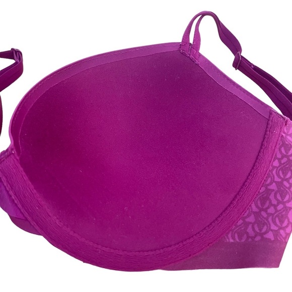 Victorias Secret Bra Size 32DD Push Up Magenta Fuschia Underwire Padded Contour - Picture 6 of 11